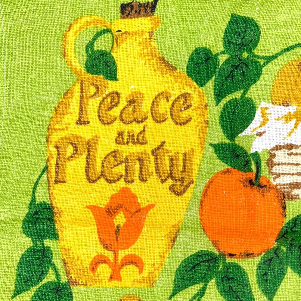 Vintage Linen Wall Calendar 1977 Fruit Kitchen Theme TV Movie Props